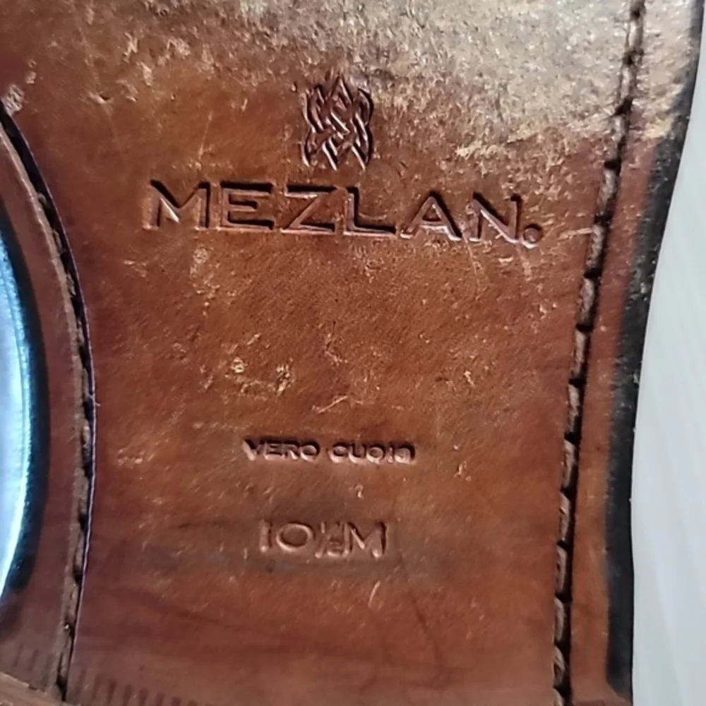 MEZLAN GIOVANNI Square Toe Brown Leather Bicycle Oxfords Men's‎ 10.5 M